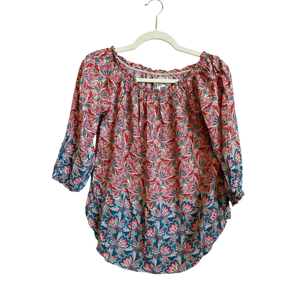 Cap Juluca A New Story Aldo Martin Floral Paisley Boho Blouse Spain Small